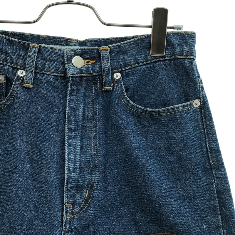 JOHN LAWRENCE SULLIVAN / ジョンローレンスサリバン | DENIM & VEGAN LEATHER BI-COLOR PANTS パンツ | M | レディース