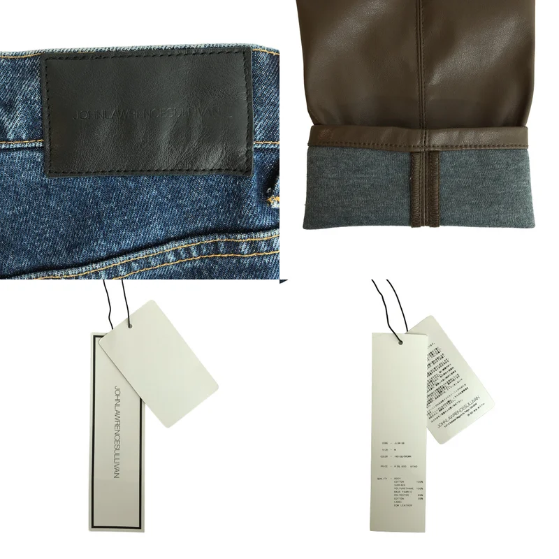 JOHN LAWRENCE SULLIVAN / ジョンローレンスサリバン | DENIM & VEGAN LEATHER BI-COLOR PANTS パンツ | M | レディース