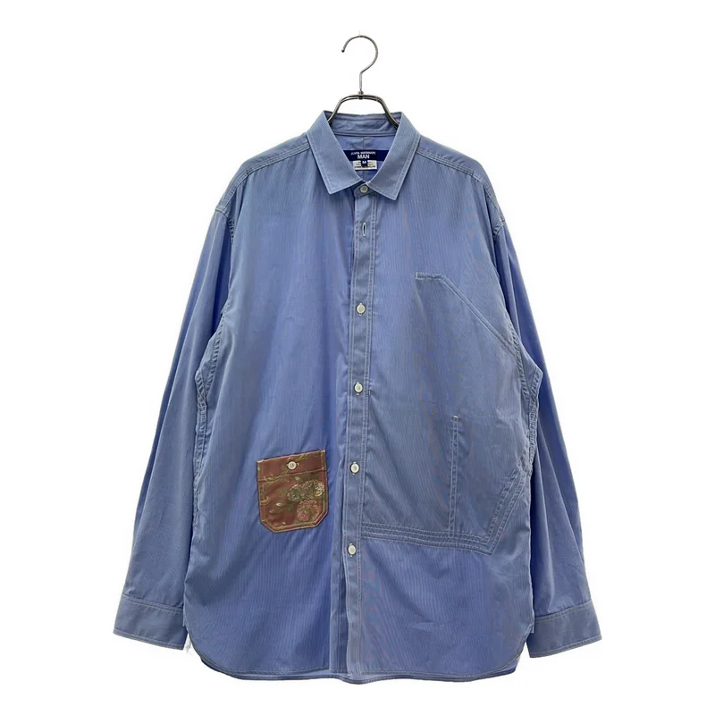 JUNYAWATANABE COMMEdesGARCONS MAN / ジュンヤワタナベマン | 2026SS | コットン フローラルパッチ ストライプシャツ | M | メンズ