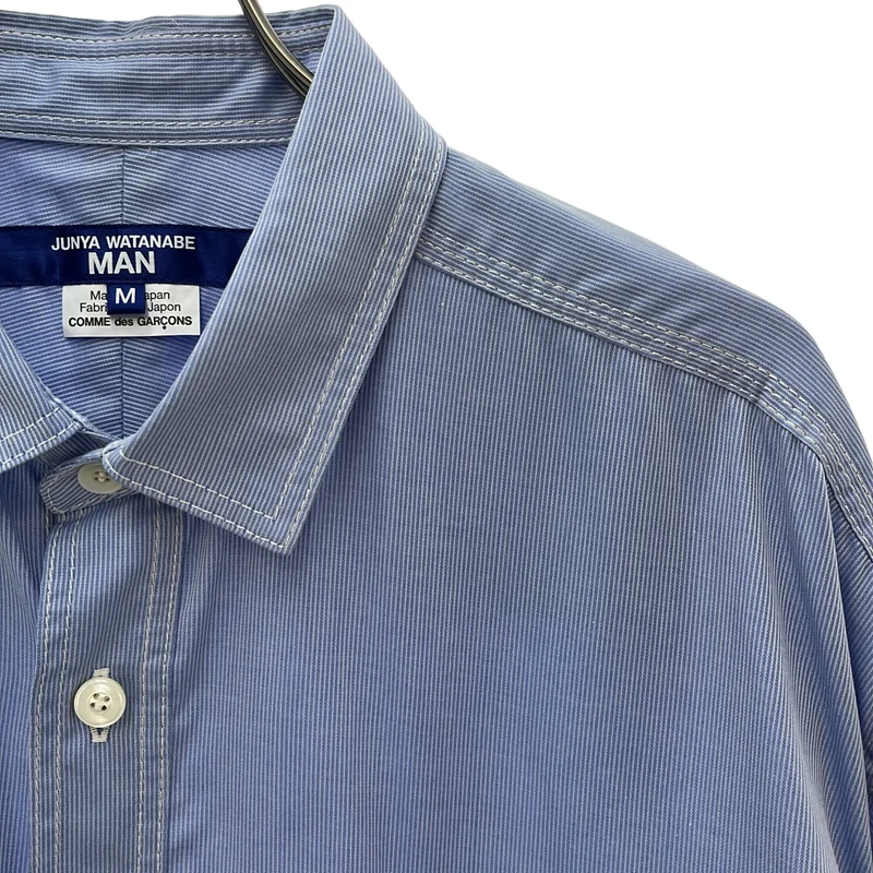 JUNYAWATANABE COMMEdesGARCONS MAN / ジュンヤワタナベマン | 2026SS | コットン フローラルパッチ ストライプシャツ | M | メンズ