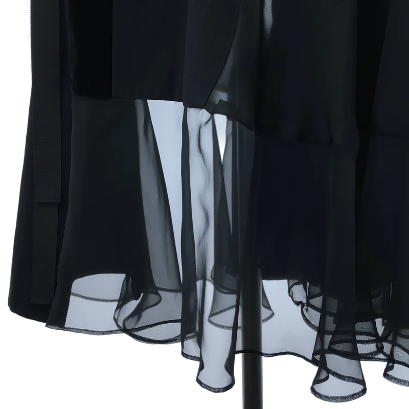 sacai / サカイ | 異素材切替 パッチワーク スカート | 2 | レディース