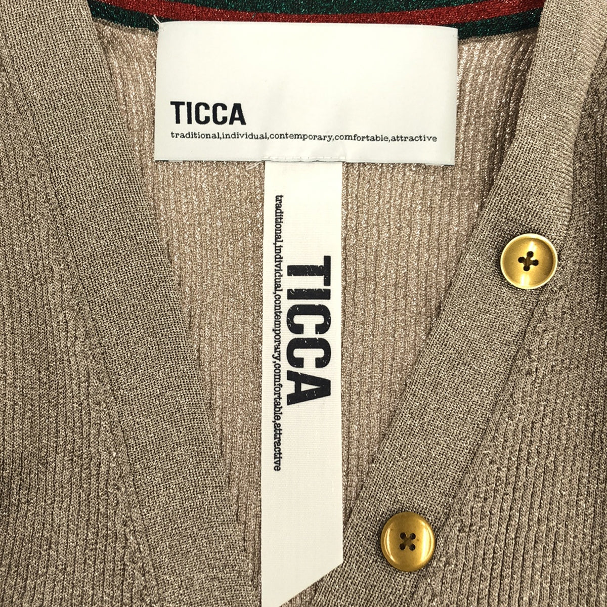 美品】 TICCA / ティッカ | グリッターミックス 金ボタン ライン V