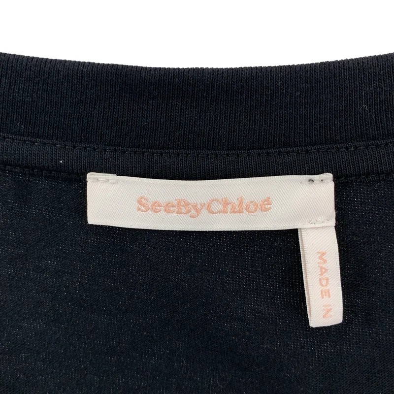 SEE BY CHLOE / シーバイクロエ | フリンジスリーブ Tシャツ カットソー | L | レディース