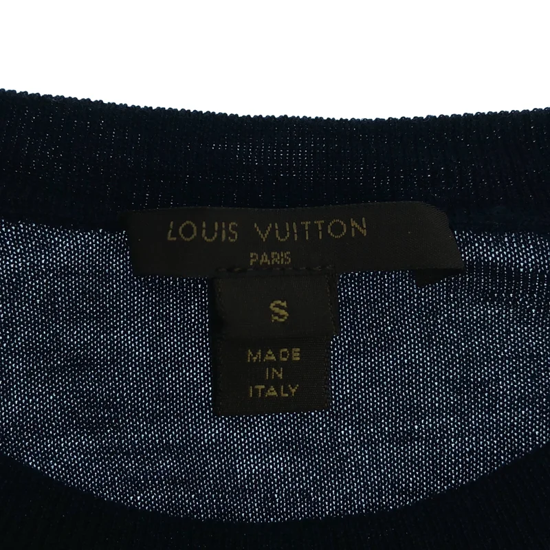 Louis Vuitton / ルイヴィトン | ウール カシミヤ シルク バイカラー クルーネック ハイゲージニット | S | メンズ