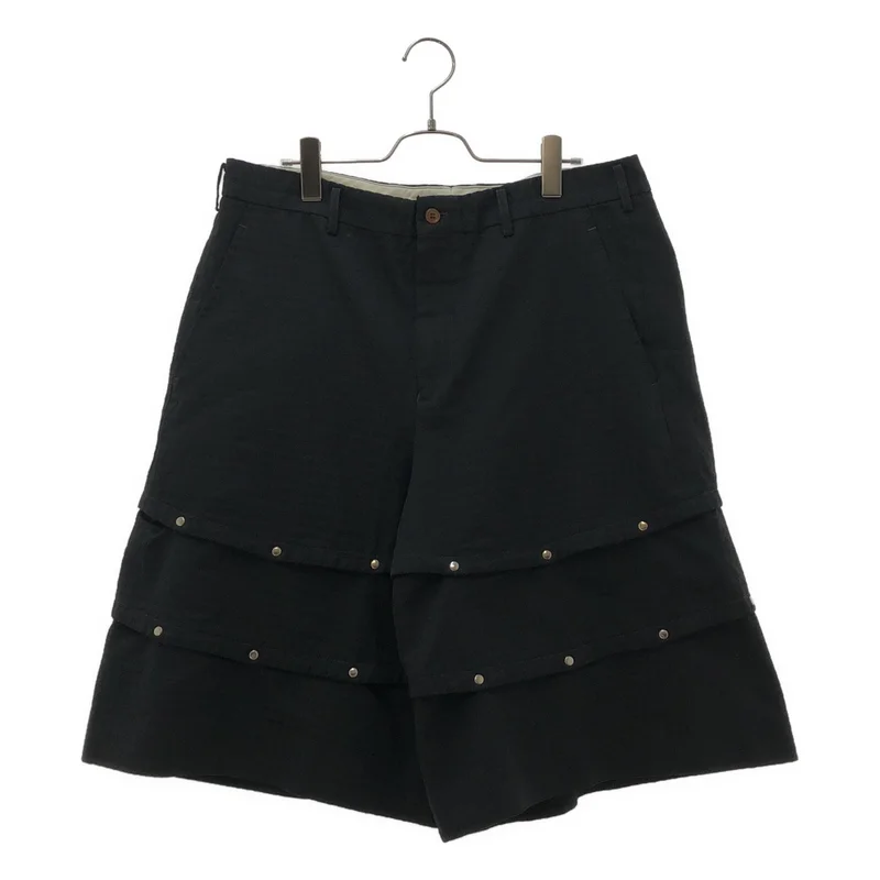 COMME des GARCONS HOMME PLUS / コムデギャルソンオムプリュス | 2016AW | ポリエステル 製品加工 ジャガード ワイド ショートパンツ ショーツ | L | メンズ