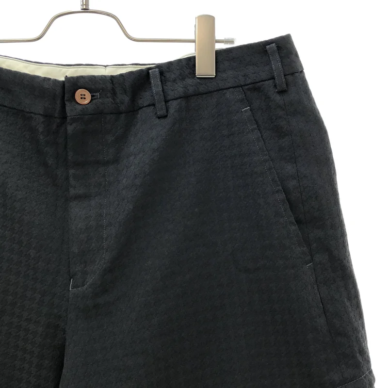 COMME des GARCONS HOMME PLUS / コムデギャルソンオムプリュス | 2016AW | ポリエステル 製品加工 ジャガード ワイド ショートパンツ ショーツ | L | メンズ