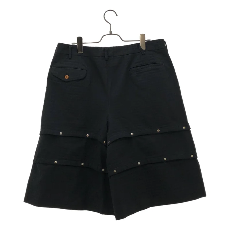 COMME des GARCONS HOMME PLUS / コムデギャルソンオムプリュス | 2016AW | ポリエステル 製品加工 ジャガード ワイド ショートパンツ ショーツ | L | メンズ