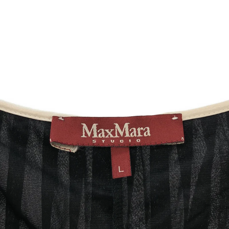 MAX MARA STUDIO / マックスマーラステュディオ | フラワーモチーフ ノースリーブ シアーブラウス | L | レディース