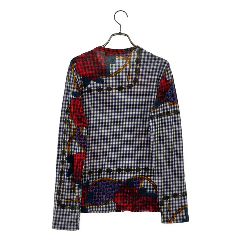 tao COMME des GARCONS / タオコムデギャルソン | 2022AW | ギンガムチェック フラワープリント クルーネックカーディガン TJ-T010 | M | レディース