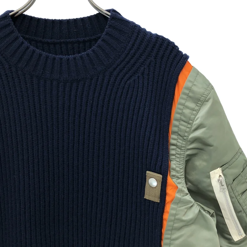サカイsacai ドッキングニット MA1 プルオーバー sacai / サカイ | MA-1 ドッキング プルオーバー ニット | 1