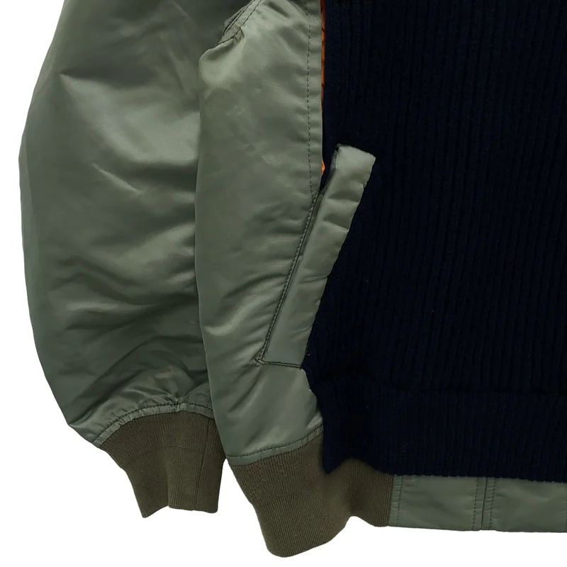 sacai / サカイ | MA-1 ドッキング プルオーバー ニット | 1 | レディース