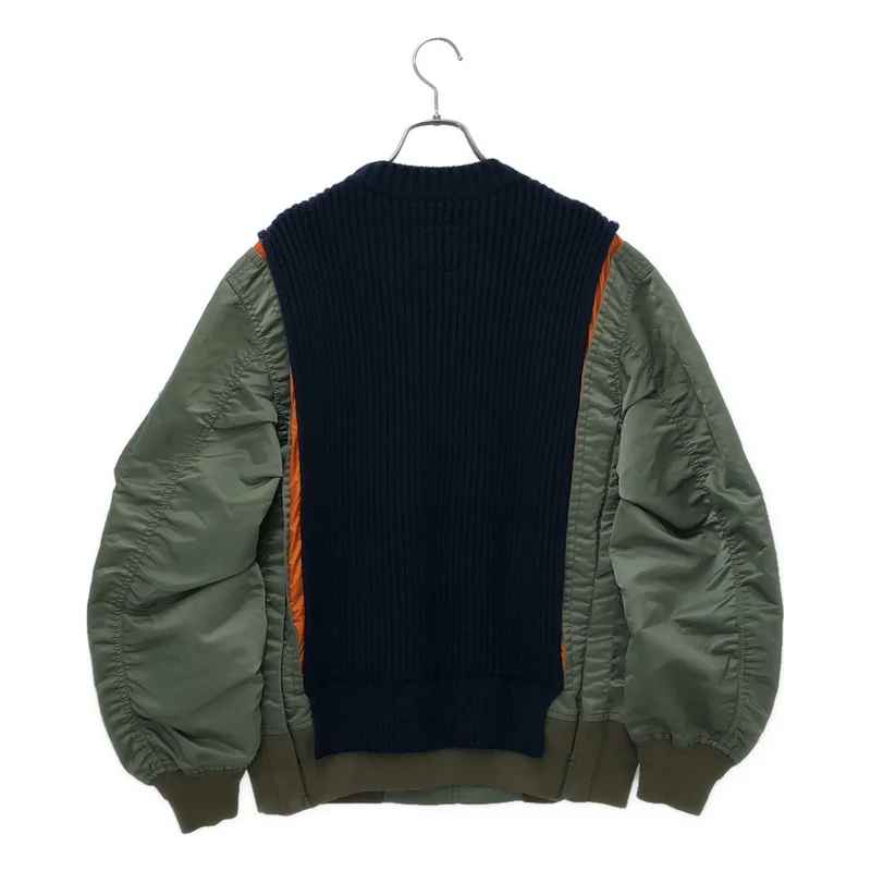 sacai / サカイ | MA-1 ドッキング プルオーバー ニット | 1 | レディース