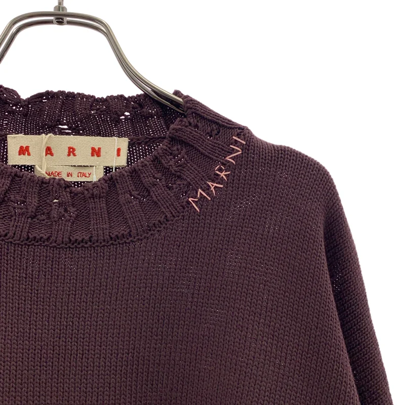 MARNI / マルニ | ツイスト ダメージ加工 クルーネック セーター | 48 | メンズ