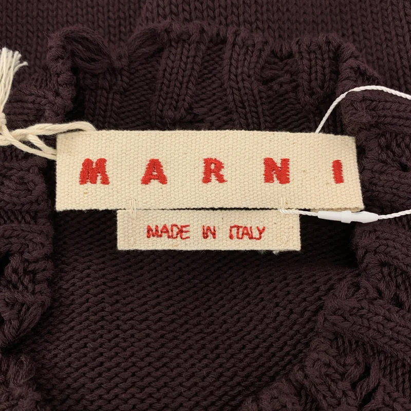 MARNI / マルニ | ツイスト ダメージ加工 クルーネック セーター | 48 | メンズ