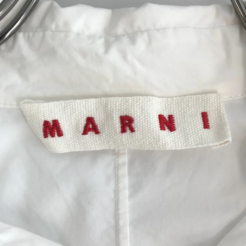 MARNI / マルニ | コットン ヘンリーネック 半袖ギャザーブラウス | 38 | レディース