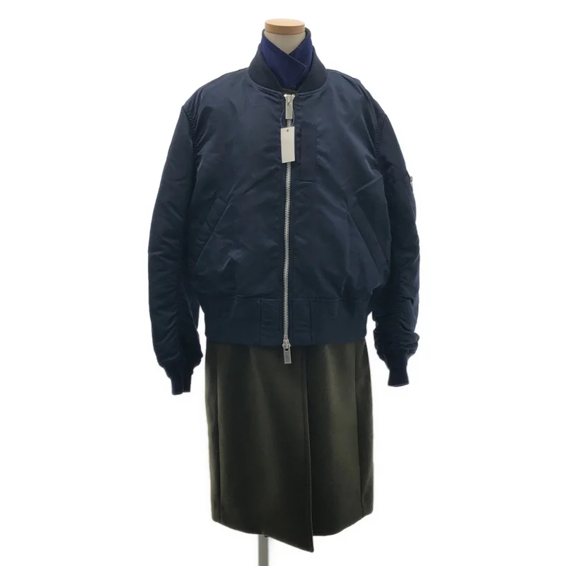 sacai / サカイ | 異素材 MA-1切り替え ロングコート | 2 | レディース