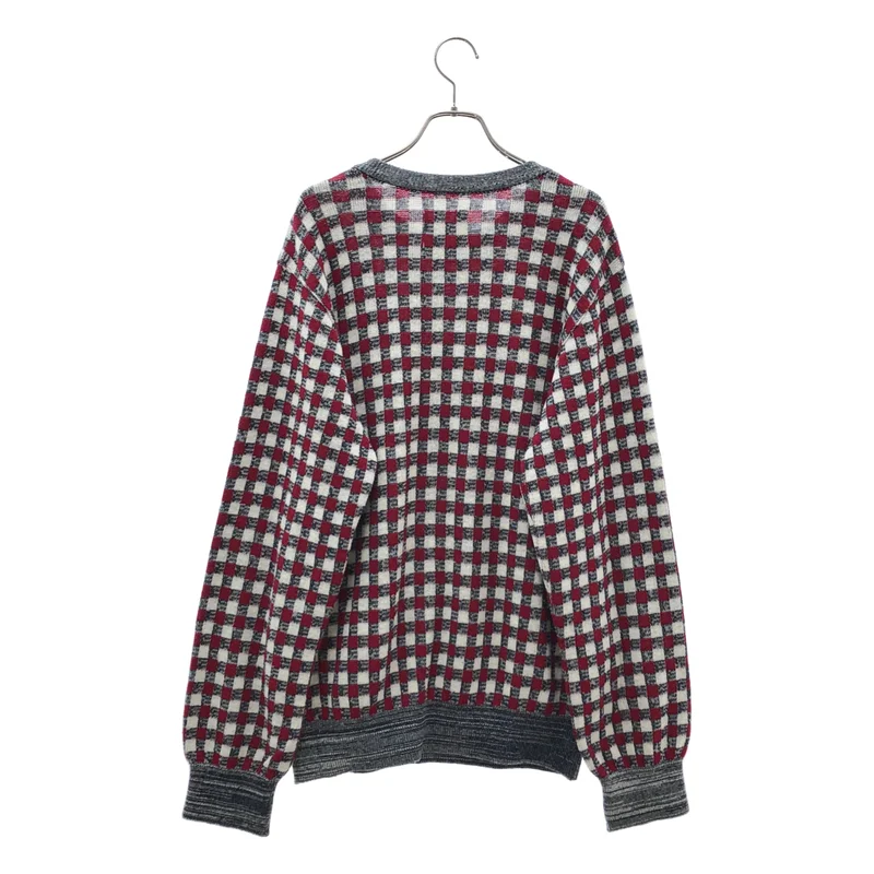 TAKAHIROMIYASHITA The Soloist / タカヒロミヤシタザソロイスト | 2025SS | Regular Fit Jacquard Crewneck Sweater チェック ジャガードニット | 48 | メンズ