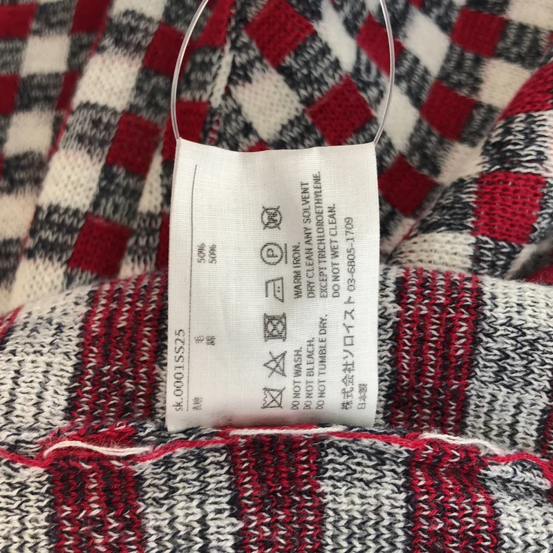 TAKAHIROMIYASHITA The Soloist / タカヒロミヤシタザソロイスト | 2025SS | Regular Fit Jacquard Crewneck Sweater チェック ジャガードニット | 48 | メンズ