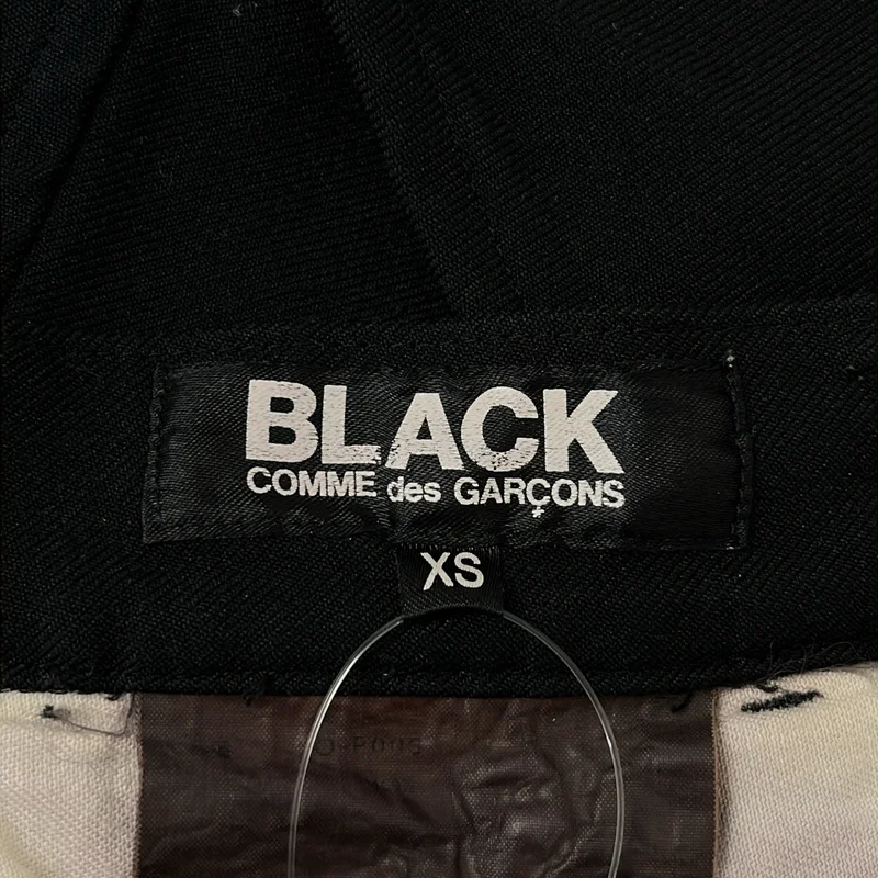 BLACK COMME des GARCONS / ブラックコムデギャルソン | 製品後加工 エステルギャバジン パンツ | XS | レディース
