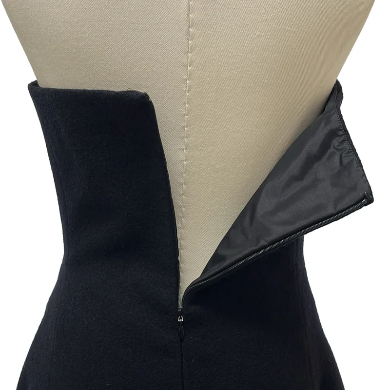 JIL SANDER / ジルサンダー | ウール バックジップ スカート / 裏地付き | 36 | レディース