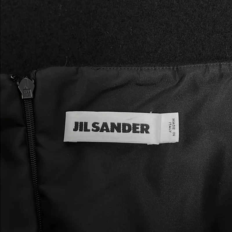 JIL SANDER / ジルサンダー | ウール バックジップ スカート / 裏地付き | 36 | レディース