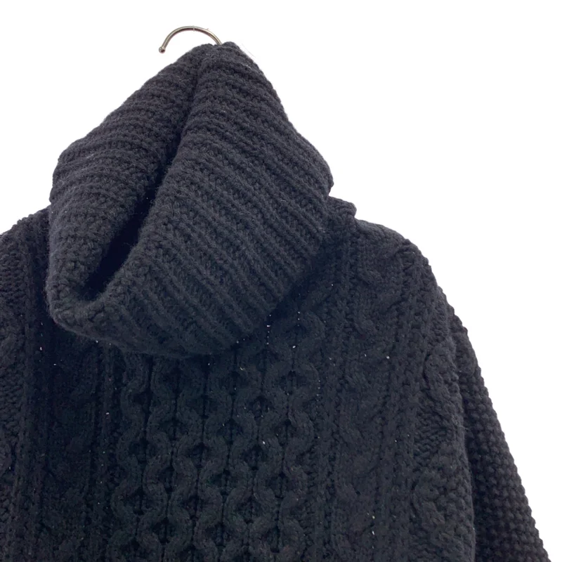 TAKAHIROMIYASHITA The Soloist / タカヒロミヤシタザソロイスト | Balloon sleeve back zip turtleneck sweater ケーブル タートルネック ニット | 44 | メンズ