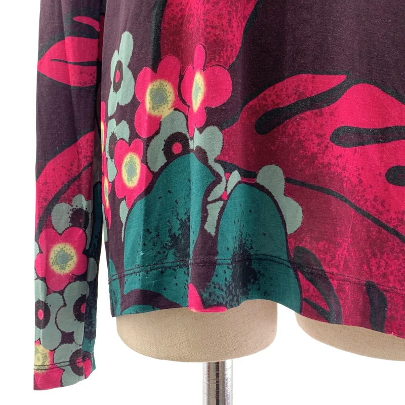 DRIES VAN NOTEN / ドリスヴァンノッテン | セカンドスキン フラワープリント タートルネック トップス | S | レディース