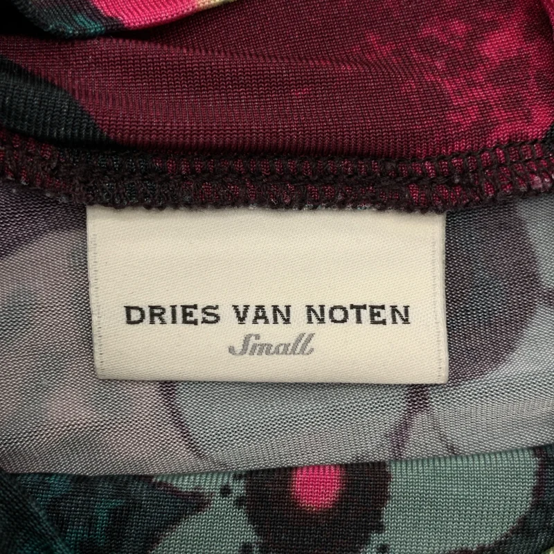 DRIES VAN NOTEN / ドリスヴァンノッテン | セカンドスキン フラワープリント タートルネック トップス | S | レディース