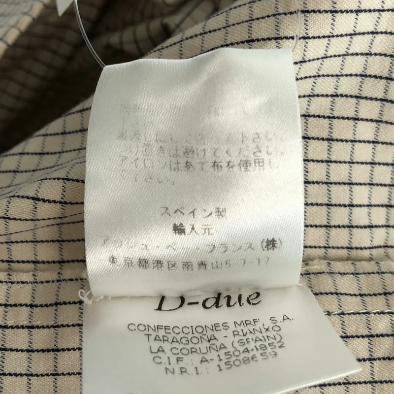 D-due / デ・デュエ | コットン チェック ティアードワンピース | 36 | レディース