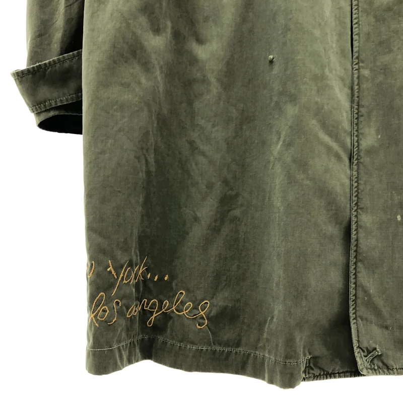 GREG LAUREN / グレッグローレン | YOISO ARMY TWEED TRENCH COAT ワッペン ロングコート | S | メンズ
