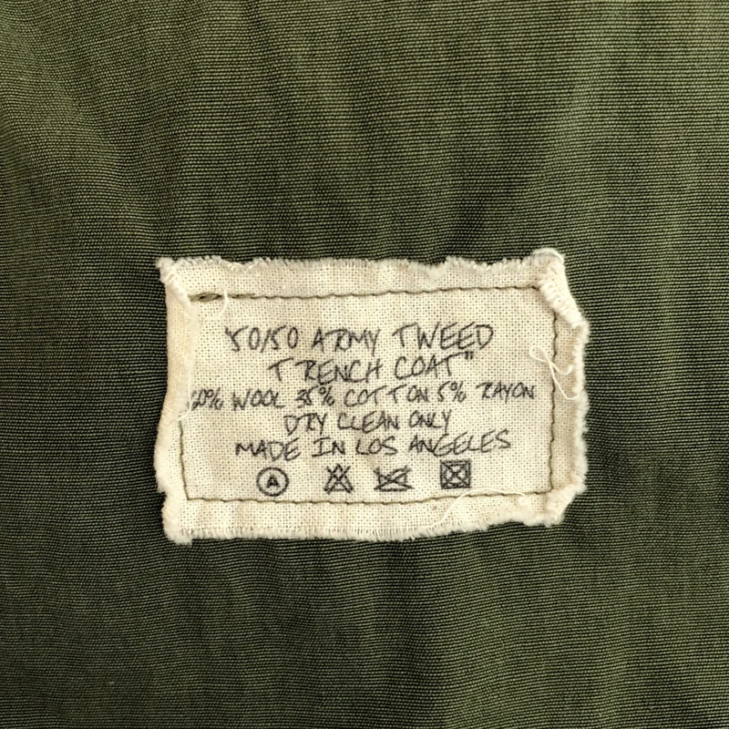 GREG LAUREN / グレッグローレン | YOISO ARMY TWEED TRENCH COAT ワッペン ロングコート | S | メンズ