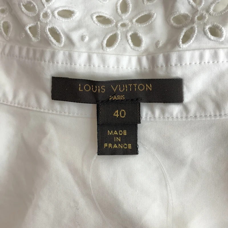 Louis Vuitton / ルイヴィトン | コットン レースカラー ショートスリーブシャツ | 40 | レディース