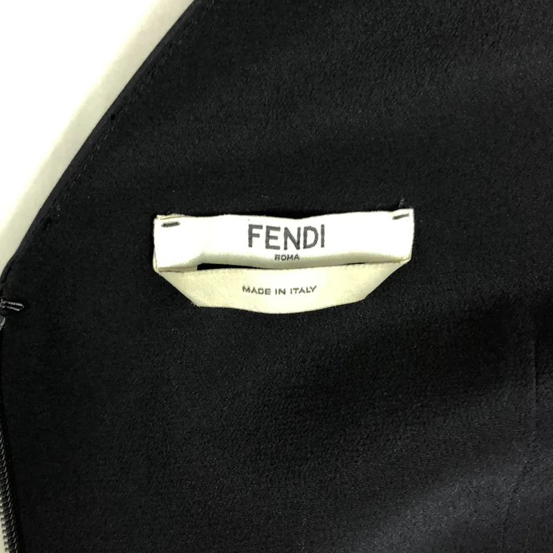 FENDI / フェンディ | コットン スタッズ ティアード ノースリーブワンピース | 38 | レディース
