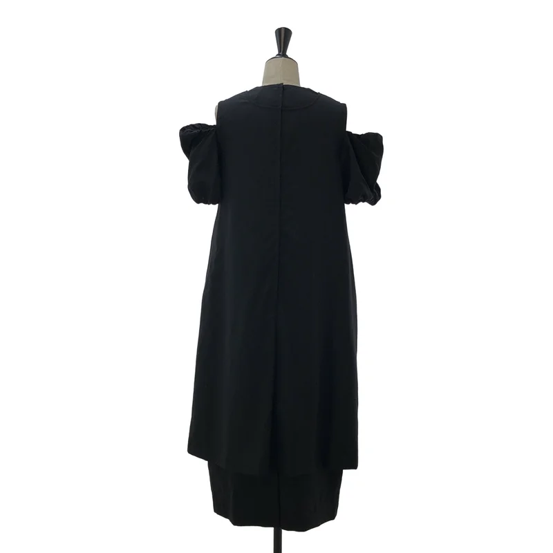 noir kei ninomiya / ノワールケイニノミヤ | 2025SS | ウールトロ フリル装飾ドレス | S | レディース