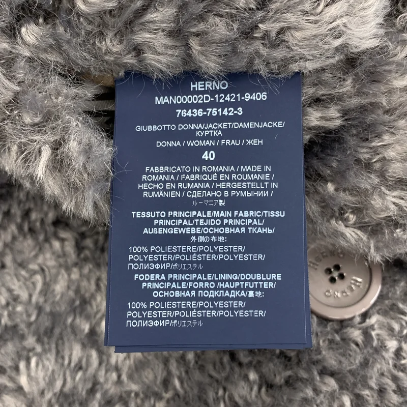 HERNO / ヘルノ | MANTO / マント エコファー ダブルブレスト コート | 40 | レディース