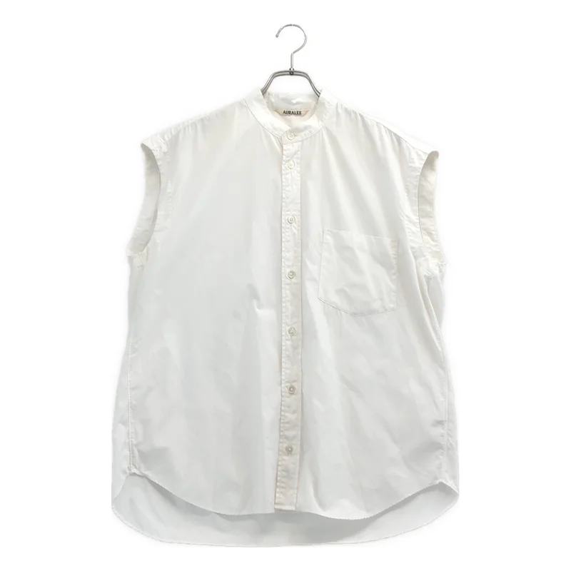 AURALEE / オーラリー | WASHED FINX TWILL SLEEVELESS SHIRTS ノースリーブシャツ | 0 | レディース
