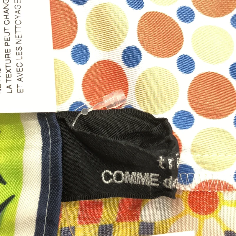 tricot COMME des GARCONS / トリココムデギャルソン | 2001 | レーヨン シルク 異素材 切替 スカーフ パッチ サイドジップ スカート | M | レディース