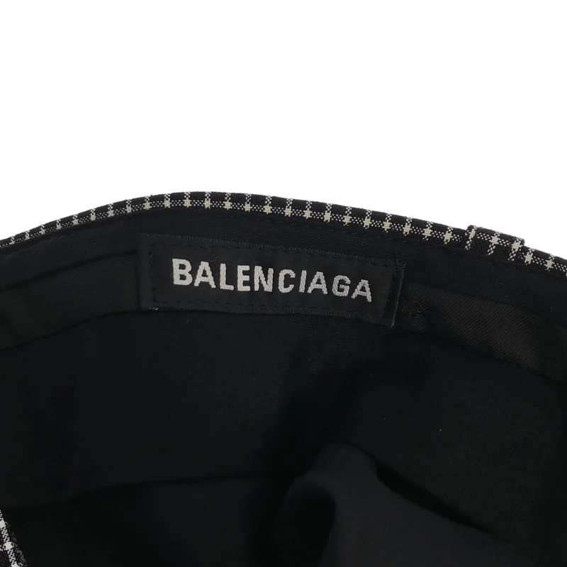 BALENCIAGA / バレンシアガ | ウール ナイロン チェック ワイドスラックス | 44 | メンズ