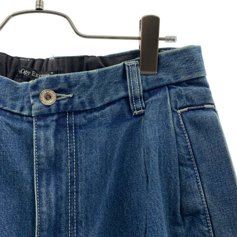 Fax Copy Express / ファックスコピーエクスプレス | Retro Pleated Blue Denim Pants ワイド デニムパンツ | M | メンズ