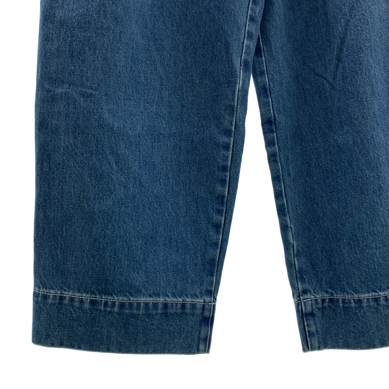 Fax Copy Express / ファックスコピーエクスプレス | Retro Pleated Blue Denim Pants ワイド デニムパンツ | M | メンズ