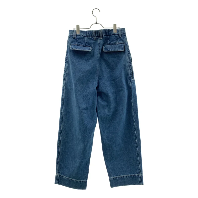 Fax Copy Express / ファックスコピーエクスプレス | Retro Pleated Blue Denim Pants ワイド デニムパンツ | M | メンズ