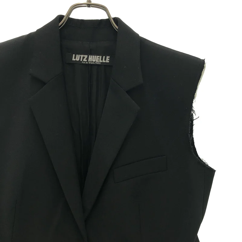 LUTZ HUELLE / ルッツヒュエル | ECHO JACKET ウール ベスト スリーブレス ジャケット | 36 | レディース