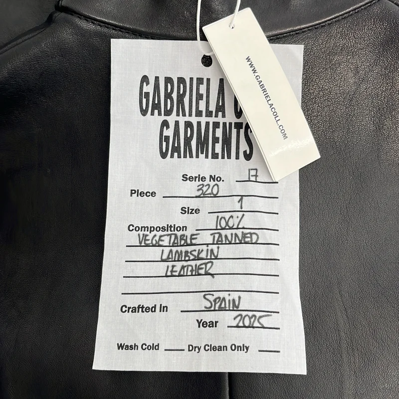 GABRIELA COLL GARMENTS / ガブリエラコールガーメンツ | 2025 | VEGETABLE TANNED LAMSKIN レザー スリーブレス ワンピース | 1 | レディース