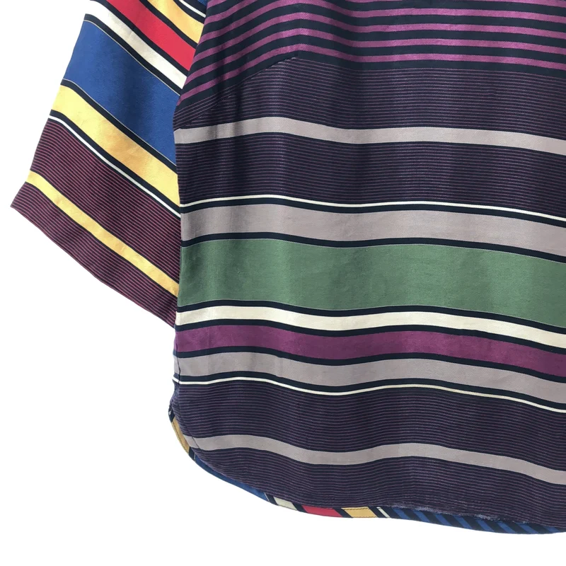 DRIES VAN NOTEN / ドリスヴァンノッテン | マルチボーダー ハーフスリーブ プルオーバーブラウス | 36 | レディース