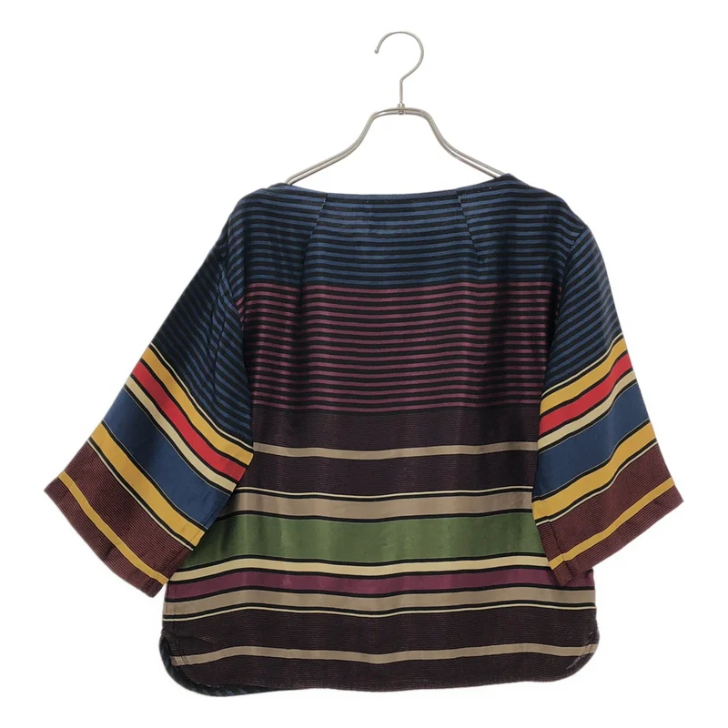 DRIES VAN NOTEN / ドリスヴァンノッテン | マルチボーダー ハーフスリーブ プルオーバーブラウス | 36 | レディース