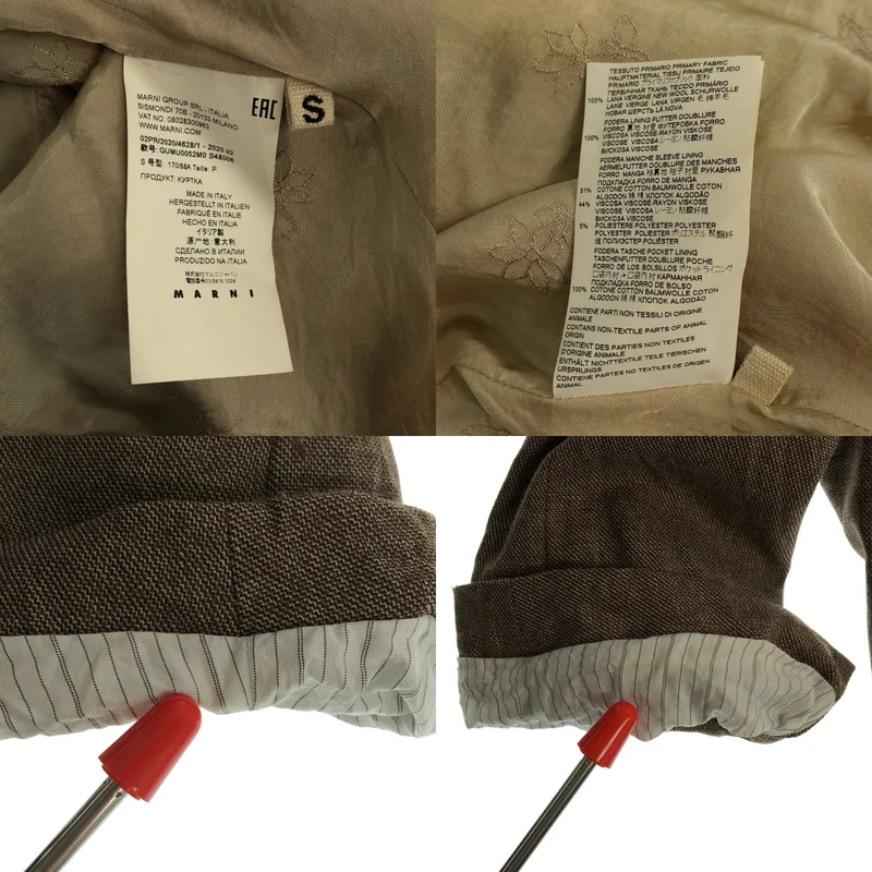 MARNI / マルニ | 2020AW | ウール オーバーサイズド クラッシュ ジャケット | S | メンズ