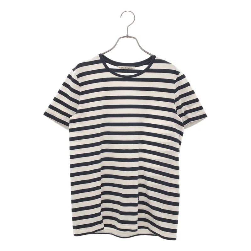 Acne Studios / アクネストゥディオズ | RIGOLETTO PSS16 コットン ボーダー フェイスパッチ カットソー | xs | レディース