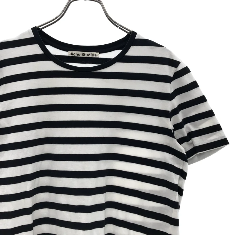 Acne Studios / アクネストゥディオズ | RIGOLETTO PSS16 コットン ボーダー フェイスパッチ カットソー | xs | レディース