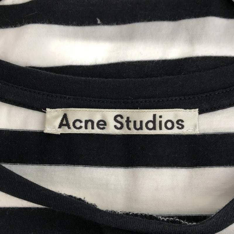 Acne Studios / アクネストゥディオズ | RIGOLETTO PSS16 コットン ボーダー フェイスパッチ カットソー | xs | レディース