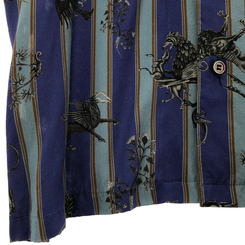 MATSUFUJI / マツフジ | 2023SS | RARE THINGS PRINT OPEN COLLAR SHIRT オープンカラーシャツ | 2 | メンズ